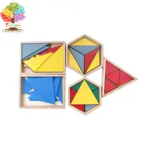 在飛比找蝦皮商城優惠-【樹年】蒙氏蒙特梭利構成三角形數學教具木製不規則拼板幼兒早教