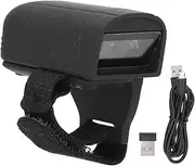 Ring Barcode Scanner, 1D 2D Wireless Scanner, Bluetooth CCD Barcode Reader for Inventory Management, Finger Scanner with Built in Battery for Warehouse and Retail, 2.4G