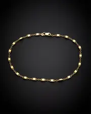 14K Italian Gold Cube Station Anklet