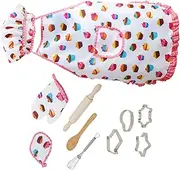 ADOCARN Kid-Friendly Chef Outfit Children's Kitchen Supplies Kids Cooking Sets Toddlers Apron Realistic Chef Hat Set