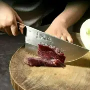 Full Tang Butcher Knife Stainless Steel Wood Handle Chef Cleaver Slicing Chop XL