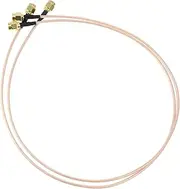 Angoily Male to Male Adapter Cable 1.6ft Rg316 Ultra Low Loss High Temp Acid Corrosion Resistant Antenna WiFi Adapter 2-Pack