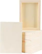 ADXCO 8 Pack Wood Panels 5 x 17.8 cm Wooden Canvas Board Unfinished Panel Boards for Painting, Arts, Pouring Use with Oils, Acrylics