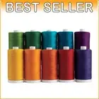 Durable 100% Cotton Sewing Thread Set - 1200 Yard Spools, 10 Assorted Colors