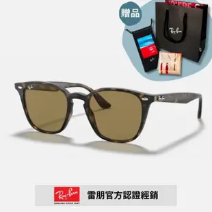 【RayBan 雷朋】經典方形膠框太陽眼鏡(RB4258F 52mm)