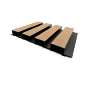 QuickBoard 210 x 21mm 2.7m Tas Oak Castellated PVC Composite Timber Wall and Ceiling Lining Board - 2 Pack - Tasmanian Oak 2.7m