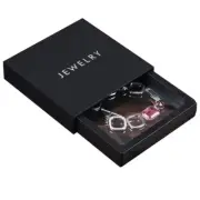 Cardboard Necklace Jewelry Coin Display Frame Holder Box Case Ring Square Boxes