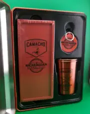 Rare Camacho Limited Edition Domino Set Double 9, 2 Tin Cups, Cigar Punch