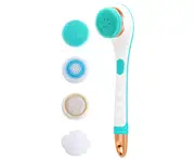 Back Scrubber Shower Exfoliator Electric Back Silicone Dry Brush Body Brush,Blue