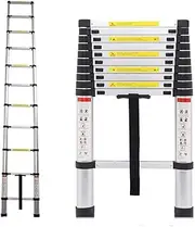 Telescopic Ladder 10.5Ft/3.2M Telescopic Ladder Portable Aluminium Extension Ladders Multi Purpose Folding Extendable 11 Step Loft Ladder, Capacity 150kg/330lb (Size : 3.2m)