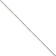 1.1mm Sterling Silver Solid Diamond Cut Rope Chain Anklet, 9 Inch