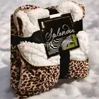 Splendor Leopard Animal Print Microsherpa Micromink Throw Blanket 50 X 60" NEW