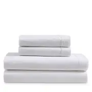 Calvin Klein Washed Percale Cotton 4 Piece Sheet Set, King
