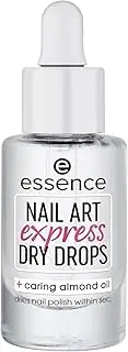 Essence Nail Art Express Dry Drops, Nail Polish, Quick Dryer, Transparent, Acetone, Vegan, Microplastic Particles Free (8 ml)