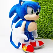 Sonic the Hedgehog Plush Backpack 18" Figure Stuffed Doll Jumbo Sega New