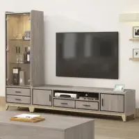 在飛比找momo購物網優惠-【MUNA 家居】艾洛利8尺L型電視櫃/共兩色(長櫃 櫥櫃 