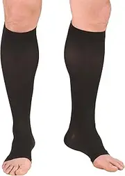 Truform 15-20 mmHg Knee High, Open Toe Compression Stockings