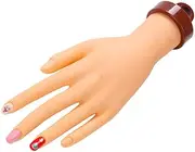 ASAKKURA Nail Art Training Flexible Fake Hand Model for Manicure Practice Durable Sturdy Easy to Use for Nail Artists and Enthusiasts Reusable and Portable Design