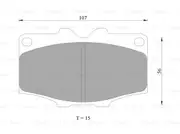 Bosch Front Brake Pads for Toyota 4-Runner N6 2L Petrol 3YC 1984 - 1985