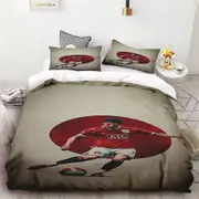 v1325 Bed Sheets Football Star CR Bedding Set Duvet Cover Set Bedding Digital Printing Bed Linen Queen Size Bedding Set Fashion Design 3-Piece Bedding