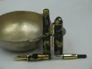 Platinum 3776 Celluloid Black & Brown Fountain Pen 14K Nib F - Pristine....!!!