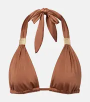 [Heidi Klein] Heidi Klein Grasse halterneck bikini top AU 8 brown