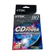 TDK 110 Min CD Power High Bias Blank Cassette Tapes 2 Pack