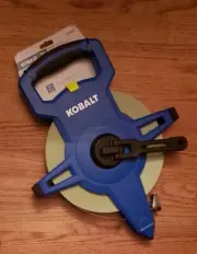 Kobalt KB6633HV, 300-ft Long Measuring Tape w High Visibility Double Side Blade