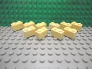 Lego 10 Bright Light Yellow 1x2 brick block NEW