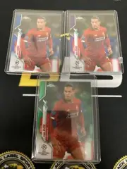 (3) 2019-20 Topps Chrome #50 Virgil Van Dijk Blue /150, Purple /250, Grn Bubbles
