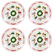 4PK Porto Night Before Porcelain Round Serving Plate Dish Kitchen Serveware 30cm