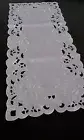 16"x36"Embroidered Tablecloth White Floral Table Runner Gift Party Home Decor