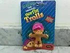 Bend-Ems Norfin Troll Toy Vintage Bendable Poseable on Card 1992 Purple Hair