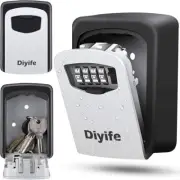 Key Lock Box, [Weatherproof] 4-Digit Combination Outdoor Wall Mounted Key Safe