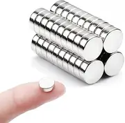 40Pcs 8x3mm Small Round Refrigerator Magnets - Cylinder Fridge, Office, Whiteboard Magnets - Durable Little Miniature Tiny Mini for Crafts