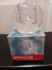 NIB Kosta Boda "Snowball" Votive Candle Holder 3.5" Made In Sweden