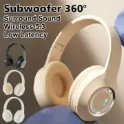 Gaming Headset Wireless Bluetooth 5.3 Foldable Gaming Headphones 400mAh Type-c