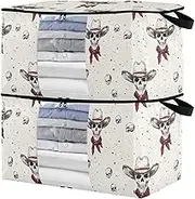 sanluoli 60L 2 Pack Under Bed Storage with Reinforced Handles, clear window Closet Drawer Storage