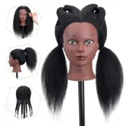 Mannequin Head 100% Human Hair Hairdresser Manikin Training Braiding Styling