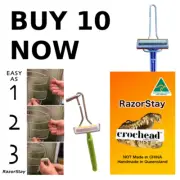 Stainless Steel Razor Holder - RazorStay fits chrome shower stands - 10 pack