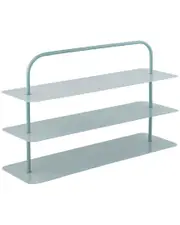 HAPPIMESS Minimalist 24.5in 9-Pair 3-Tier Thin Flat Plate Shoe Rack