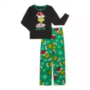 Dr. Seuss Kids Merry Grinchmas Grinch 2 Piece PJ Set - Size Large (10/12)
