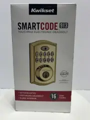 Kwikset 99130-001 SmartCode 913 UL Electronic Deadbolt Polished Brass