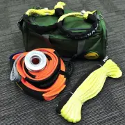 4WD Kit 1*Snatch Strap+2*Soft Shackle+1*10m Tow rope+1*Protector+1*Rope Ring+Bag