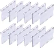 Label Holder Clear Wire Shelf Label Holders, 40Pcs Clear Plastic Label Holders Sign Display Holder Tag Label Holders, Shelf Tag Clear Sign Holder Display Labels Labels Sign Holder Shelf Label Holder
