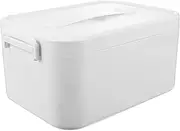 OATIPHO 1pc Portable Medicine Chest Large Capacity Household First Aid Kit White Single-layer Small Size