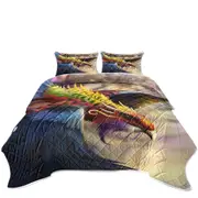 Cool Colorful Fantasy Eagle Dragon Coverlet