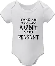 [WOOYONGING] Take Me To My Aunt You Peasant Coming Home Outfit for Baby Girl Short Sleeve Baby Boy Clothes Newborn Outfits Whit