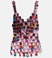 [Rabanne] Rabanne Sequined top AU 18 pink