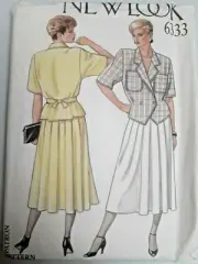 Skirt Pleated Boxy Top Jacket New Look Simplicity Sewing Pattern 6333 UC FF 8-18